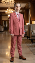 Perry Ellis Boys Coral Mauve Suit