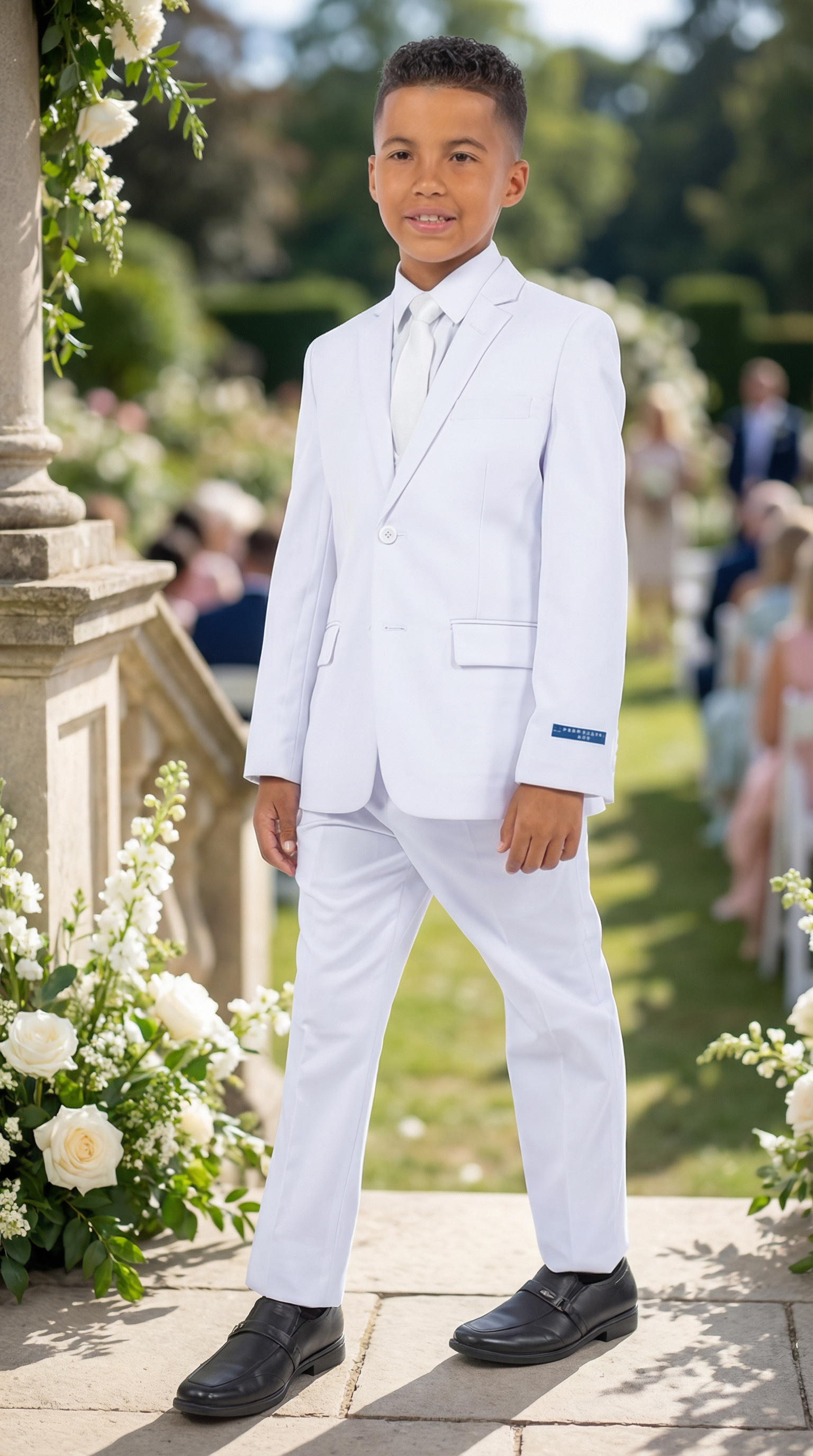 Perry Ellis Boys White Suit