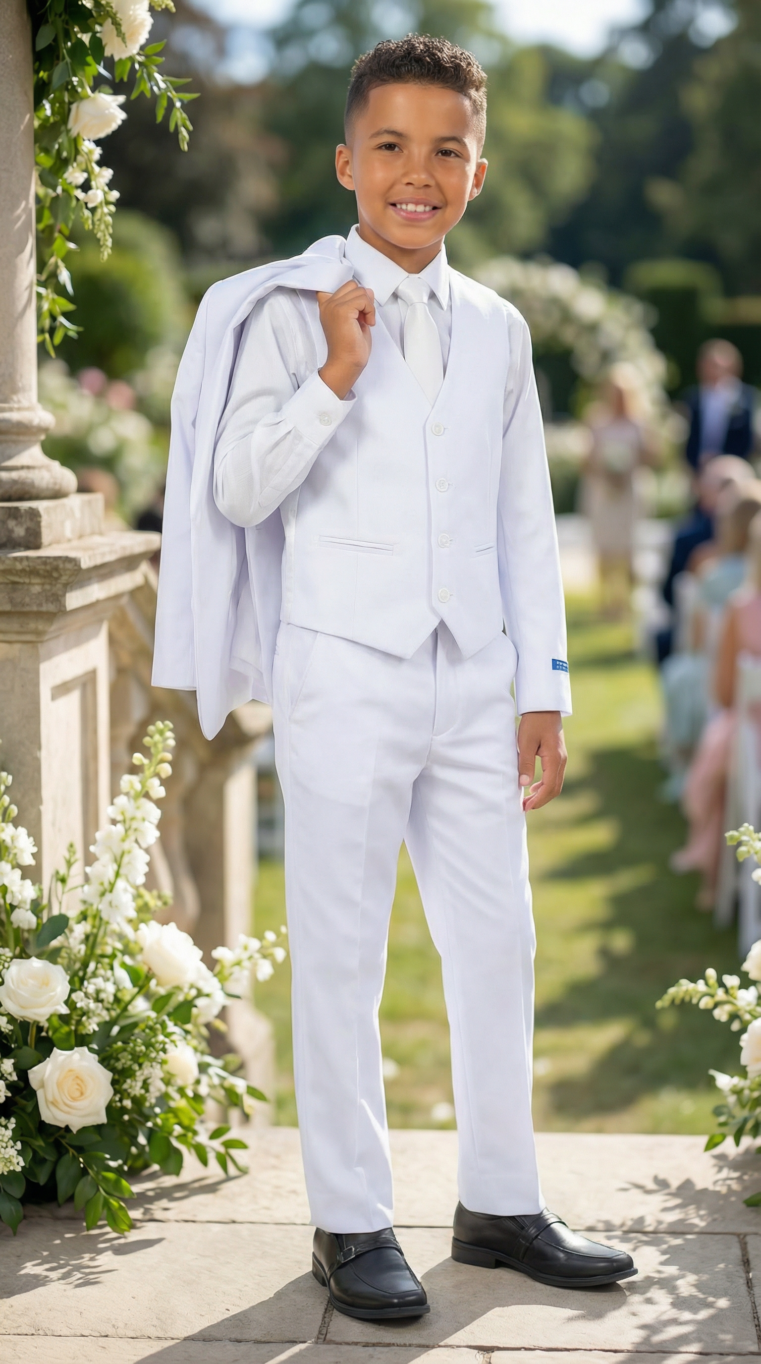 Perry Ellis Boys White Suit