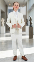Perry Ellis Boys Off White Suit