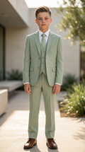 Perry Ellis Boys Sage Green Suit