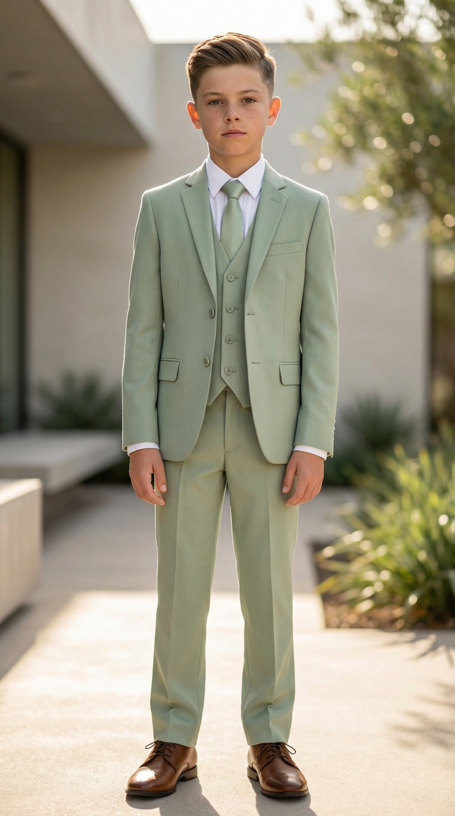 Perry Ellis Boys Sage Green Suit