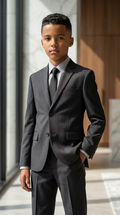 Perry Ellis Boys Charcoal Suit