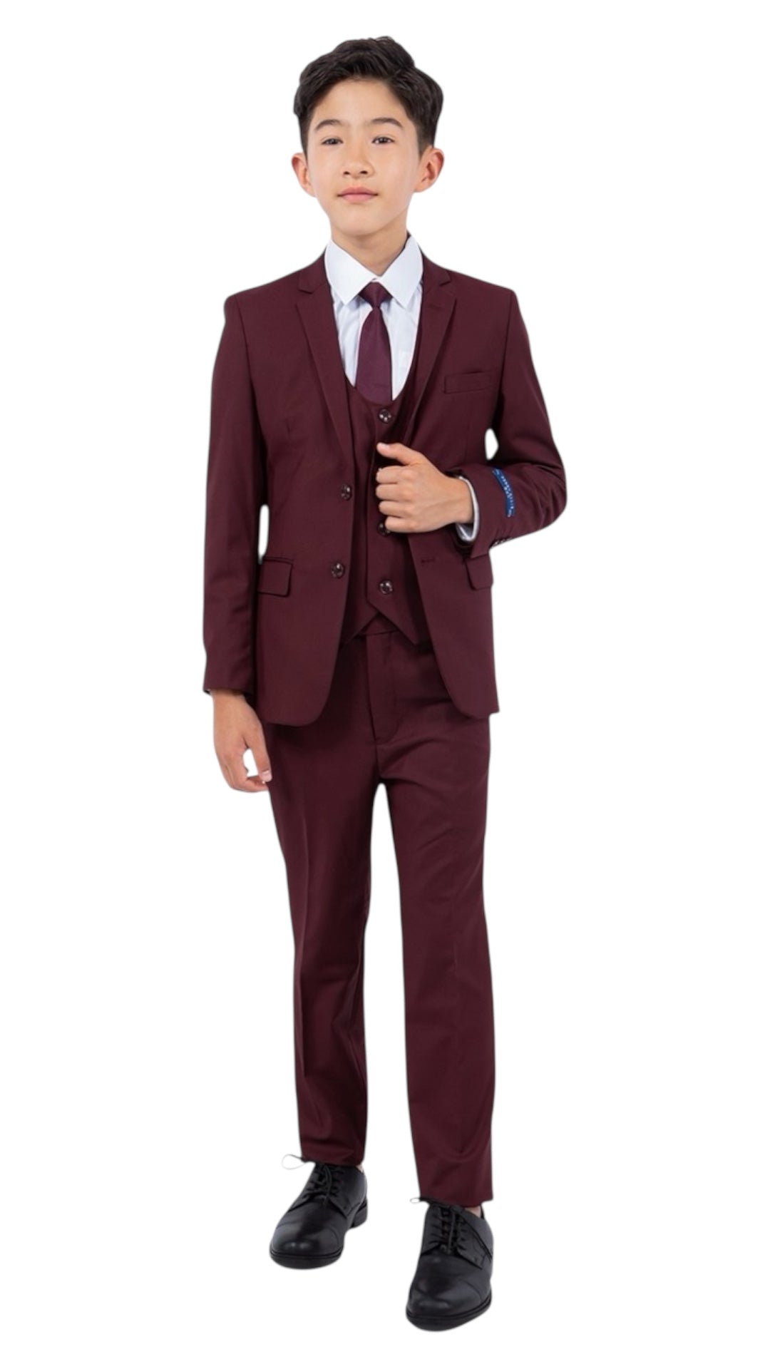 Perry Ellis Boys Burgundy Suit