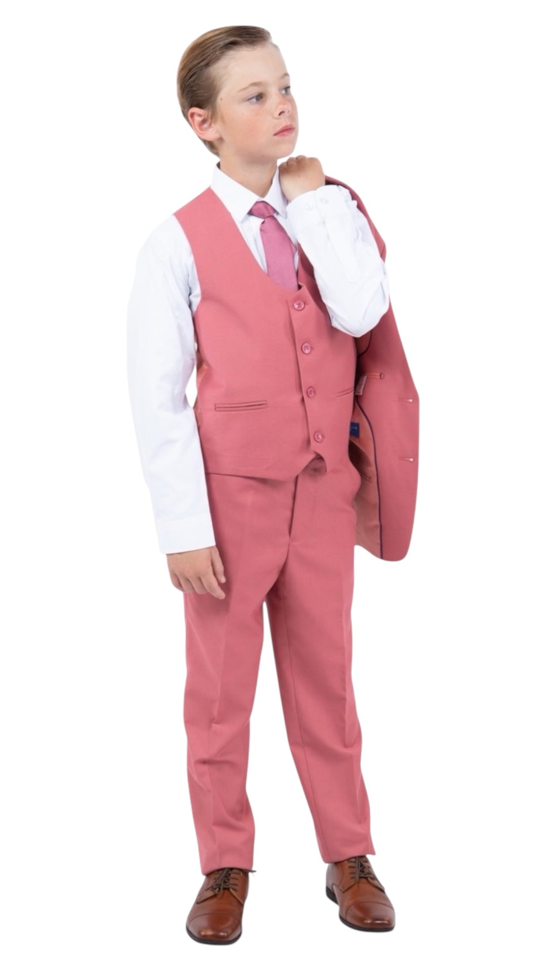Perry Ellis Boys Coral Mauve Suit