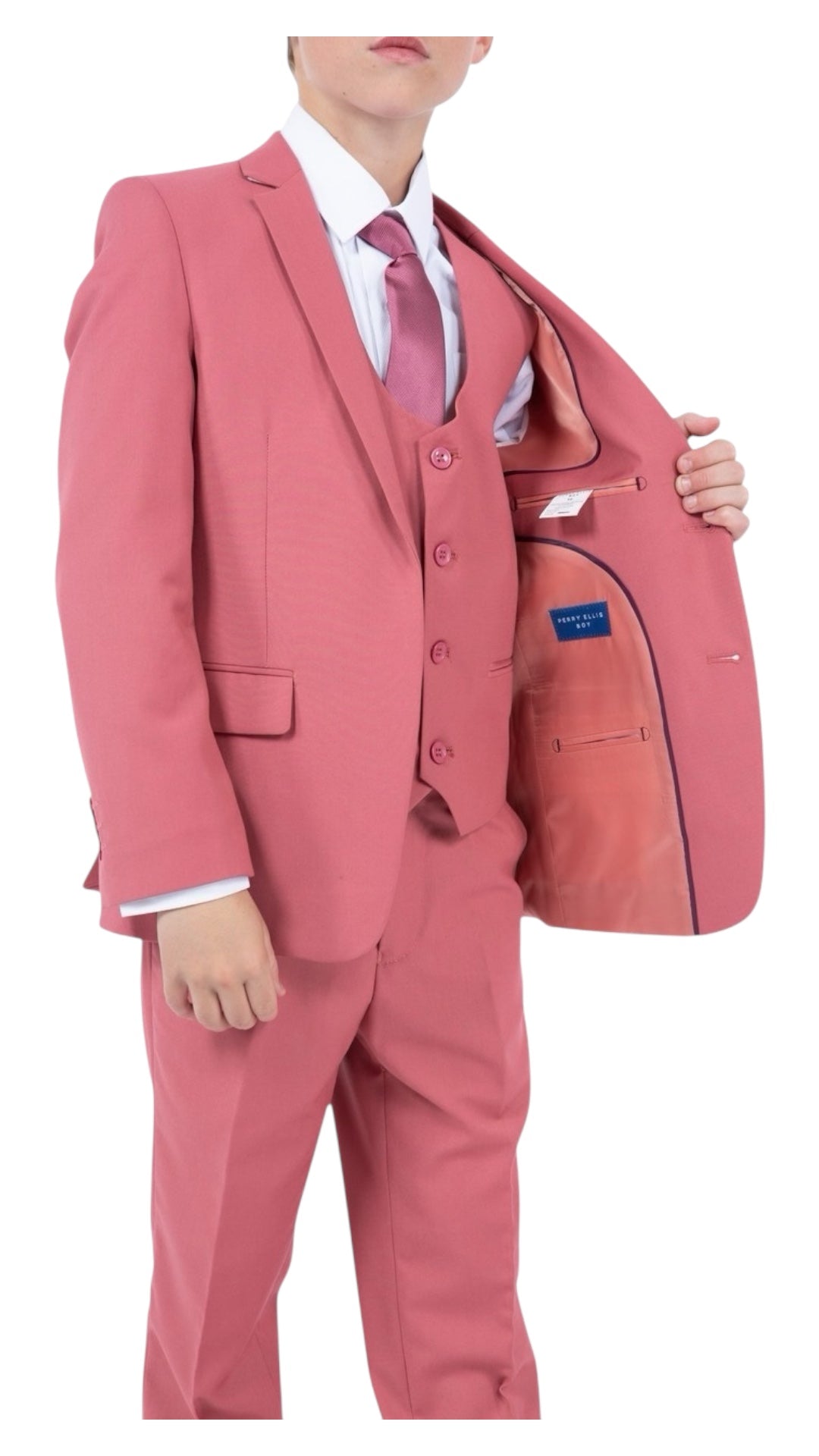Perry Ellis Boys Coral Mauve Suit