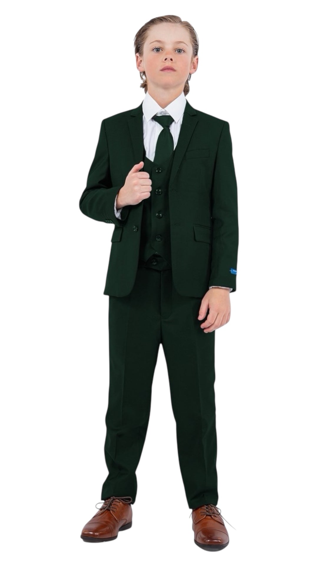 Perry Ellis Boys Hunter Green Suit