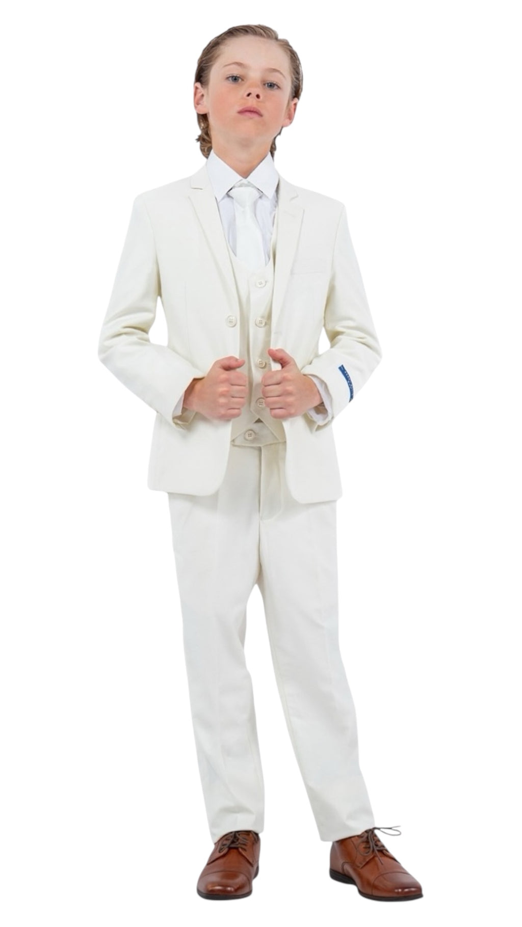Perry Ellis Boys Off White Suit