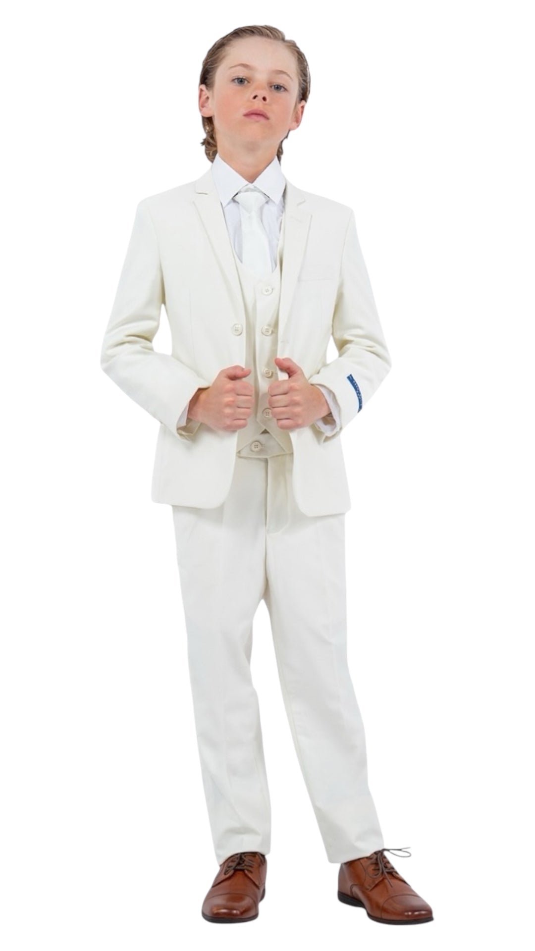 Perry Ellis Boys Off White Suit