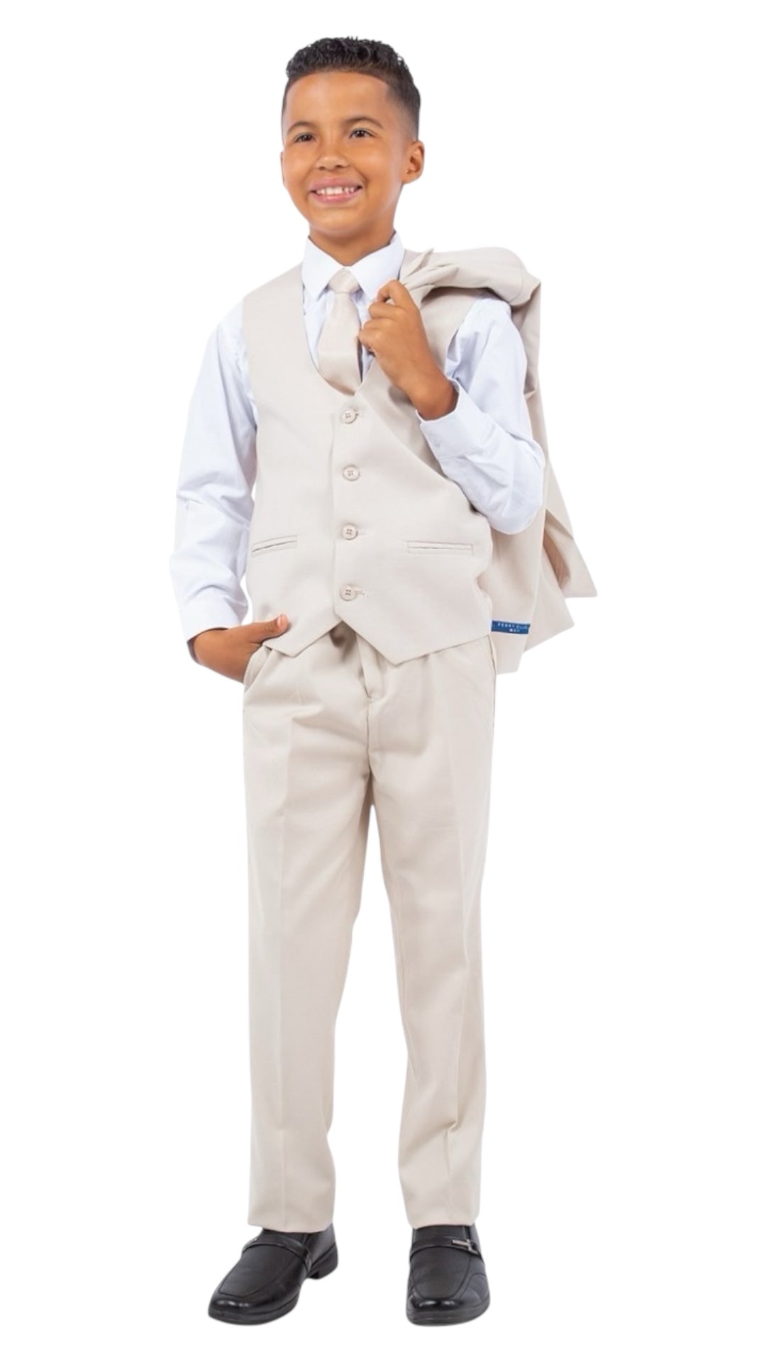 Perry Ellis Boys Tan Suit