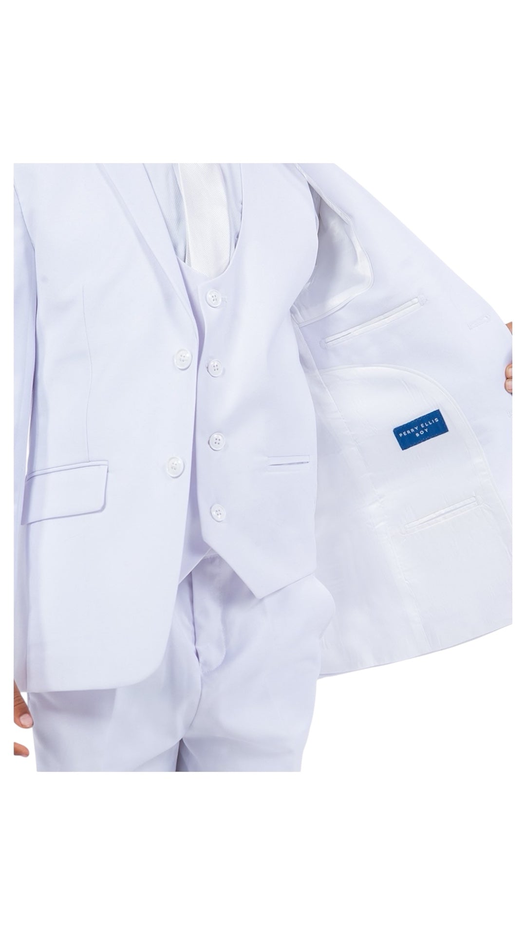 Perry Ellis Boys White Suit